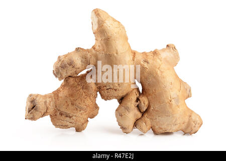 fresh Ginger root isolated on white background Stock Photo