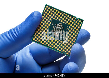 Computer CPU close up shot Stock Photo