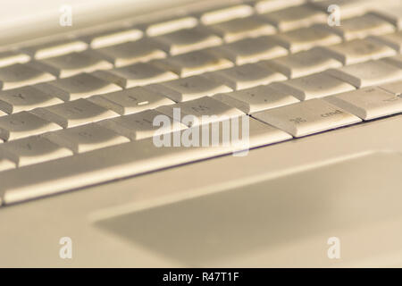 Notebook keyboard close up Stock Photo