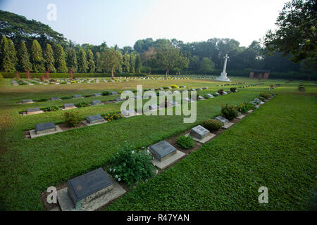 The Chittagong war cemetery is a graveyard of martyrs who fought and died in the Second World War during 1939-1945. Chittagong, Bangladesh. Stock Photo