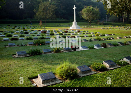 The Chittagong war cemetery is a graveyard of martyrs who fought and died in the Second World War during 1939-1945. Chittagong, Bangladesh. Stock Photo