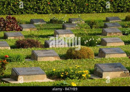 The Chittagong war cemetery is a graveyard of martyrs who fought and died in the Second World War during 1939-1945. Chittagong, Bangladesh. Stock Photo