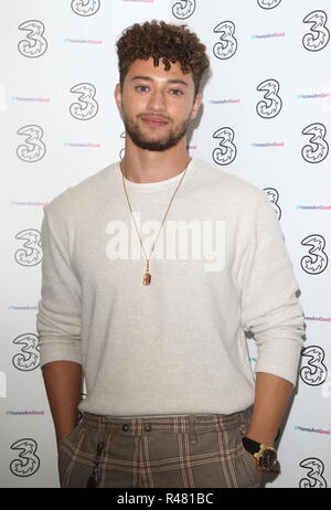 Portr8’s Three Mobiles VIP Gallery Launch at Three Mobile Pop-Up Gallery, Soho Square, London  Featuring: Myles Stephenson Where: London, United Kingdom When: 25 Oct 2018 Credit: WENN.com Stock Photo