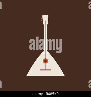 Balalaika flat vector icon. Folk music instrument Stock Vector