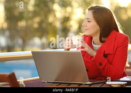 Entrepreneur relaxing in a coffee shop Stock Photo
