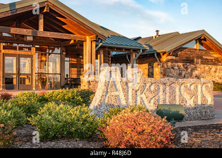 Arkansas Welcome Center in West Memphis, Arkansas. (USA) Stock Photo