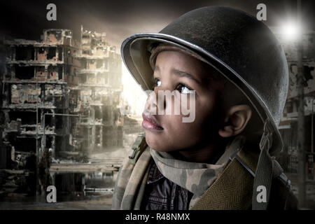 Boy soldier Stock Photo