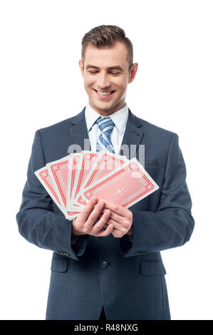 Which one is best in these cards! Stock Photo