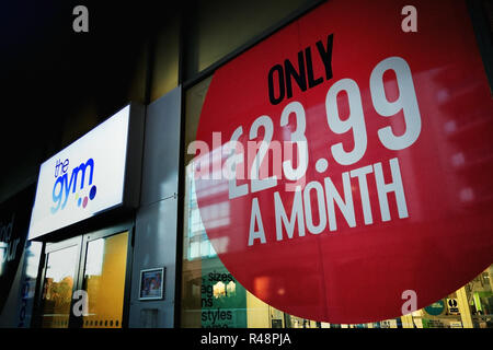 London Gym Membership pricecut special offer poster Stock Photo