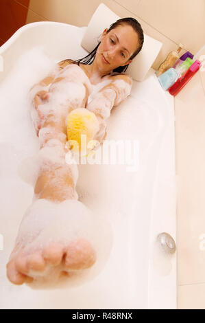 Woman taking bath,Woman taking bath,Woman taking bath,Woman taking bath  Stock Photo - Alamy