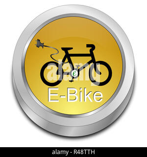 E-Bike Button Stock Photo