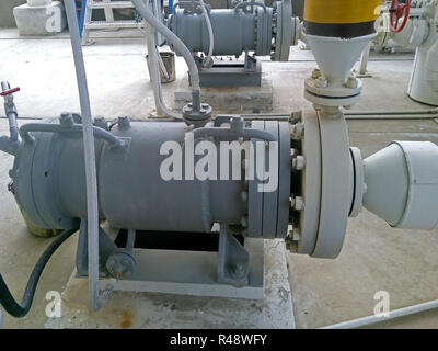 The pump for pumping hot products of oil refining Stock Photo