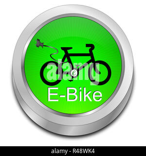 E-Bike Button Stock Photo