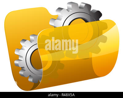 Settings folder vector illustration Stock Photo