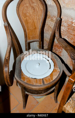 Antique Commode Toilet Chair Stock Photo