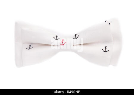 bow tie patterned sea anchor isolated on white background Stock Photo