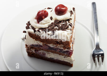 piece of black forest gateau Stock Photo