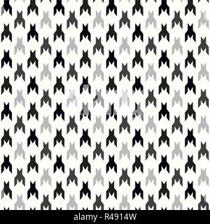 Hounds-tooth seamless vector pattern. Geometric print in black and white color . Classical English background Glen plaid Glenurquhart check for fashio Stock Vector