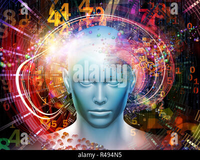 Propagation of Digital Thoughts Stock Photo