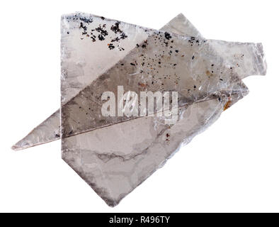 natural mineral Muscovite common mica plates Stock Photo