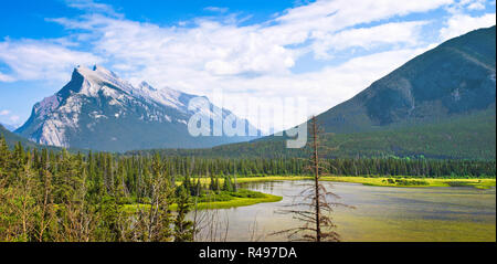 Beautiful landscape with Rocky Mountains in Jasper National Park, Alberta, Canada Stock Photo