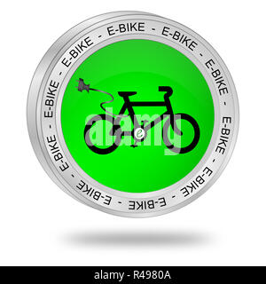 E-Bike Button Stock Photo