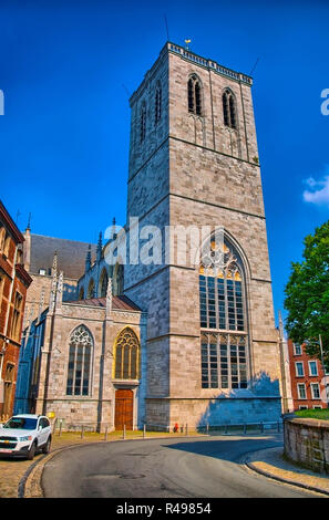 Saint Martin Collegiate church in Liege, Belgium, Benelux, HDR Stock Photo