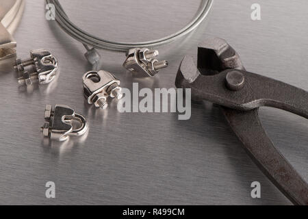 Tool and wires Stock Photo