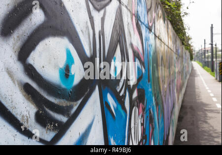 Monster graffiti on the wall Stock Photo