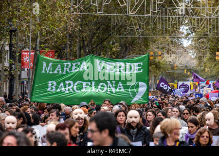 A banner during a rally for the day of the Elimination of Violence ...