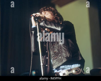 American Rock singer Jim Morrison , of the group the Doors