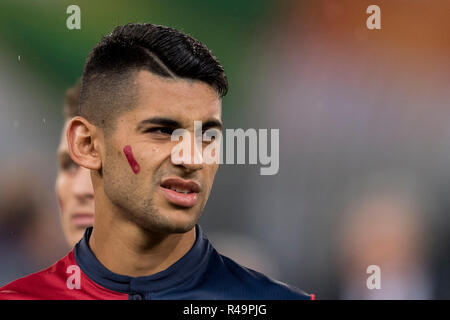 Genoa, Italy. 25th Nov, 2018. Cristian Gabriel Romero (Genoa)  during the Italian 'Serie A' match between Genoa 1-1 Sampdoria at Luigi Ferraris Stadium on November 25 , 2018 in Genova, Italy. (Photo by Maurizio Borsari/AFLO) Stock Photo