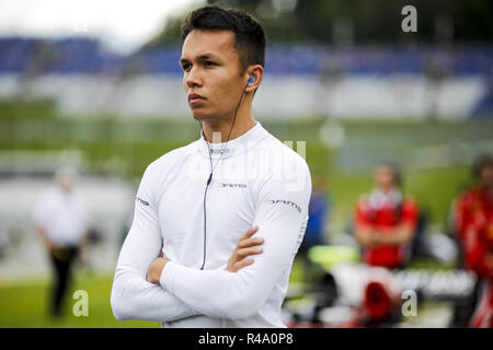 November 26, 2018 - FILE - Red Bull junior team Toro Rosso have signed 22-year old Thai driver ALEXANDER ALBON to compete in Formula One for 2019. PICTURED: June 29, 2018 - Spielberg, Austria - ALEXANDER ALBON of Thailand is seen at the 2018 FIA Formula 2 event at the Red Bull Ring, Austria. (Credit Image: © James Gasperotti/ZUMA Wire) Stock Photo