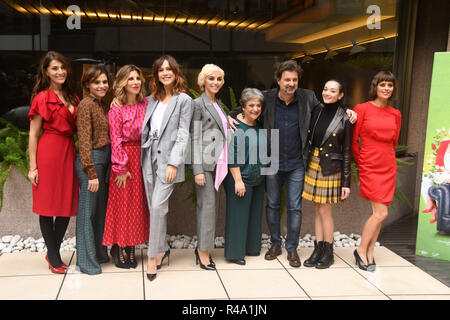 Rome 26 Nov 2018 - Hotel Visconti - Presentation film 'SE SON ROSE' The cast Credit: Giuseppe Andidero Credit: Giuseppe Andidero/Alamy Live News Stock Photo