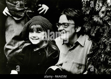 Polish film maker Agnieszka Holland with Kate Maberly during the shooting of The Secret Garden, 1993 Stock Photo