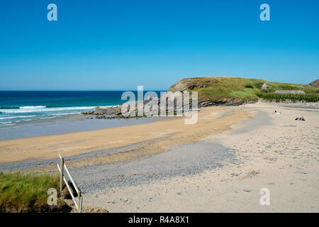 gunwalloe church cove near helston, cornwall, england, uk Stock Photo