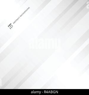 Abstract gray and white gradient stripe oblique lines background with copy space. Vector illustration Stock Vector
