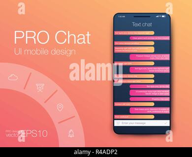 Vector phone chat interface. Sms messages. Stock vector Stock Vector
