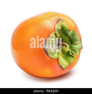 Persimmon isolated on white background. Clipping path Stock Photo