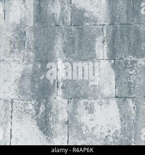 vector vintage stone brick wall surface gray monochrome halftone abstract realistic decoration background texture Stock Vector