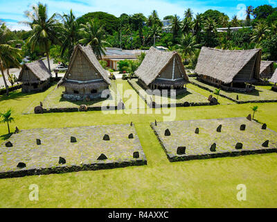 Yap Island, museum village, traditional hut, Colonia, Yap, Caroline Islands, Federal States of Micronesia Stock Photo