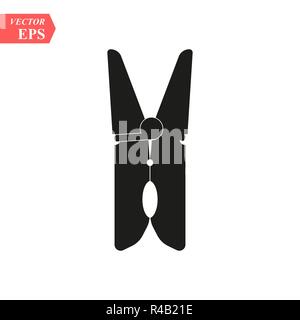 Clothes peg transparent icon. Clothes peg symbol design from Cleaning collection. Simple element vector illustration on transparent background. eps10 Stock Vector