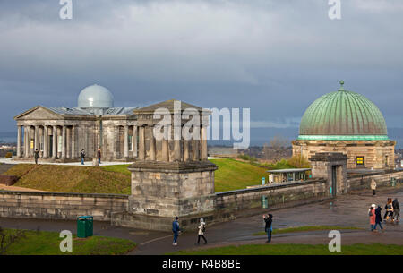 City Observatory, Calton Hill Edinburgh, Scotland, UK. Opened 24 Nov. 2018 with new art gallery and restaurant providing panoramic views Stock Photo