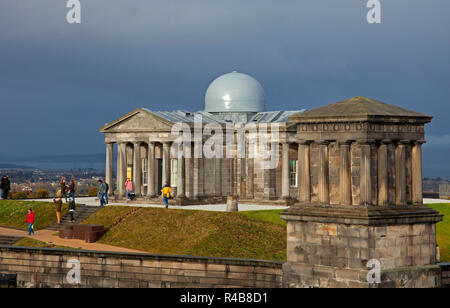City Observatory, Calton Hill Edinburgh, Scotland, UK. Opened 24 Nov. 2018 with new art gallery and restaurant providing panoramic views Stock Photo