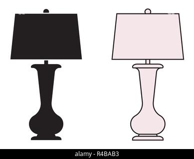 Table lamp. Classic style. Vector illustration Stock Vector