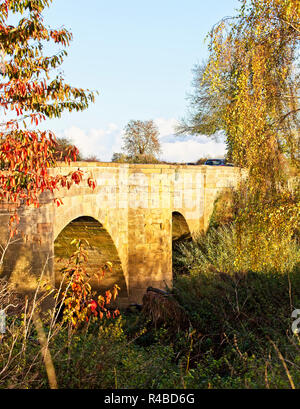 The old York Road bridge actross the River Nidd, Yorkshire, England, UK. Stock Photo