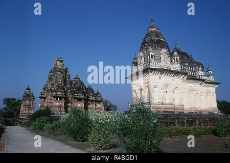 Vishvanatha and Parvati Temple, Khajuraho, Madhya Pradesh, India, Asia Stock Photo