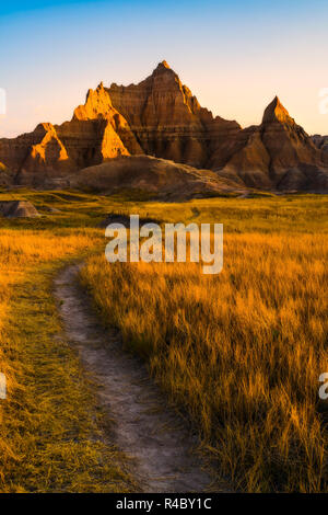 beautiful landscapes in Badlands national park,South dakota,usa. Stock Photo