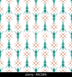 Seamless pattern with zipper. Sewing and needlework background. Template for design, fabric, print. Stock Vector