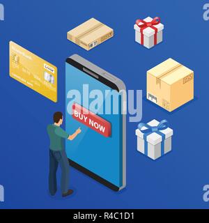 Internet Shopping and Online Payments Concept Stock Vector